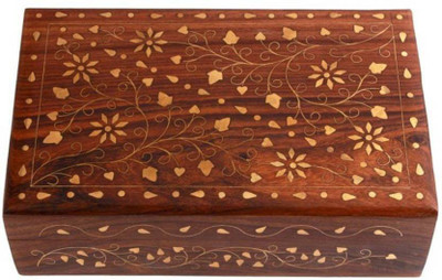 

Dizardo Kraft Wooden Jewellery Box jewellery box makup box Vanity Box(Brown)