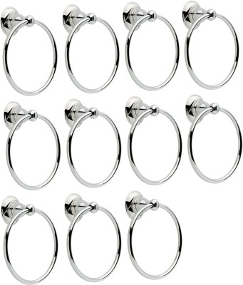 LOGGER - Towel Ring Set of 11 pcs Round Towel Holder(Stainless Steel)