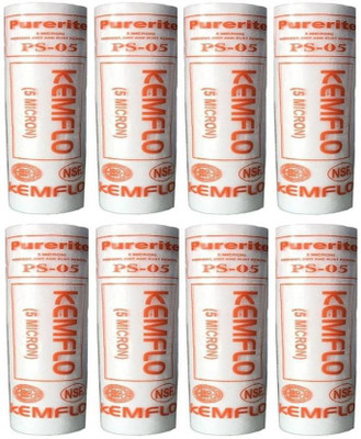 

KRPLUS 8 Pcs Kemflo Spun Filter 10" For Domestic RO Purifier Solid Filter Cartridge(5, Pack of 8)