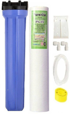 

KRPLUS Prefilter Bowl Housing Set 20 inch Commercial Big Blue Sediment Filter with Spun PP Candle + Clamp + Elbow Connectors + Pipe Solid Filter Cartridge(0.5, Pack of 4)