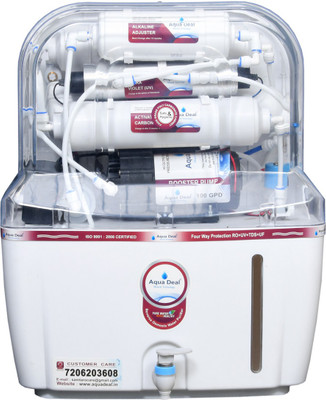 

aquadeal 18 Stage Alkaline 15 L RO + UV + UF + TDS Water Purifier(White)