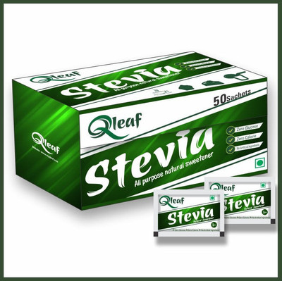 Qleaf stevia powder - Pack of 50 sachets Sweetener(50 Sachet)