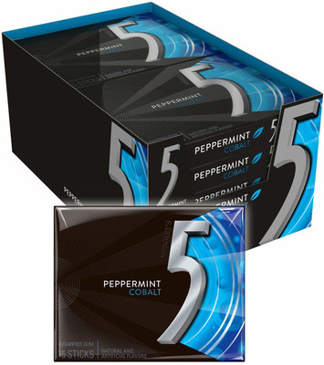 

Wrigleys Five Sugar Free Gum, Cobalt Peppermint, 15 Piece Packages (Pack of 10) Peppermint Chewing Gum(500 g Pack of 10)