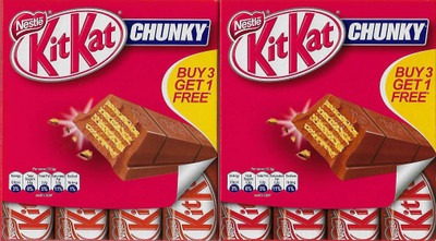 

Nestle Kit Kat Chunky Pack of 2, 8 Bars 320 g Bars(Pack of 8, 320 g)