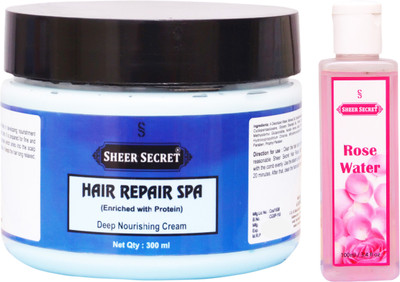 

SHEER SECRET HAIR REPAIR SPA 300ML and ROSE WATER 100ML(Set of 2)