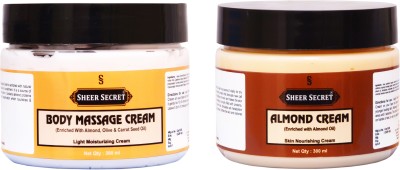 

SHEER SECRET BODY CREAM 300ML and ALMOND CREAM 300ML(Set of 2)