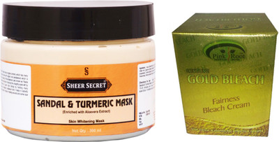 

Sheer Secret Sandal & Turmeric Mask 300ml and Pink Root Gold Bleach 50g(Set of 2)