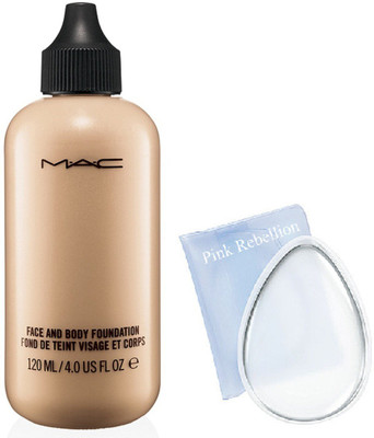 

PINK REBELLION Silicon puff with face and body foundation(Set of 2)