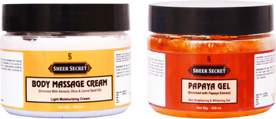 

SHEER SECRET PAPAYA GEL 300ML and BODY CREAM 300ML(Set of 2)