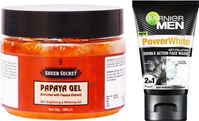 

Sheer Secret Papaya Gel 300ml and Double Action Face Wash 100ml(Set of 2)