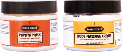 

SHEER SECRET PAPAYA MASK 300ML and BODY CREAM 300ML(Set of 2)