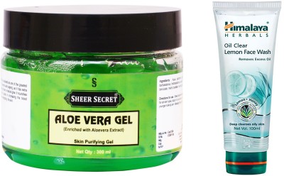 

Sheer Secret Aloe Vera Gel 300ml and Oil Clear Lemon Face Wash 100ml(Set of 2)