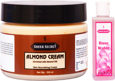 

SHEER SECRET ALMOND CREAM 300ML and ROSE WATER 100ML(Set of 2)
