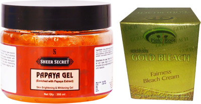 

Sheer Secret Papaya Gel 300ml and Pink Root Gold Bleach 50g(Set of 2)