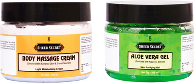 

SHEER SECRET BODY CREAM 300ML and ALOE VERA GEL 300ML(Set of 2)