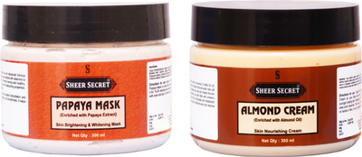 

SHEER SECRET PAPAYA MASK 300ML and ALMOND CREAM 300ML(Set of 2)