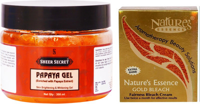 

Sheer Secret Papaya Gel 300ml and Nature's Gold Bleach 43g(Set of 2)