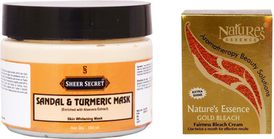 

Sheer Secret Sandal & Turmeric Mask 300ml and Nature's Gold Bleach 43g(Set of 2)