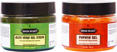 

SHEER SECRET PAPAYA GEL 300ML and ALOE VERA GEL SCRUB 300ML(Set of 2)