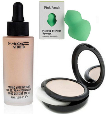 

PINKPANDA Sponge puff, Studio Waterweight Foundation, Fix Compact(Set of 3)