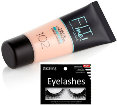 

dazzling Silicon Puff & Maybelline Fit Me Matte Poreless Foundation(Set of 2)