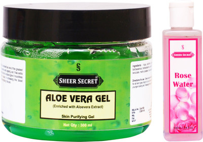 

SHEER SECRET ALOE VERA GEL 300ML and ROSE WATER 100ML(Set of 2)