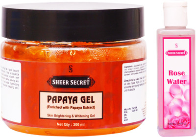 

SHEER SECRET PAPAYA GEL 300ML and ROSE WATER 100ML(Set of 2)