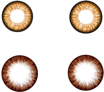 

Shape n Style Honey & Brown Combo Color Lens Quaterly Contact Lens(0.00, Honey, Brown, Pack of 2)