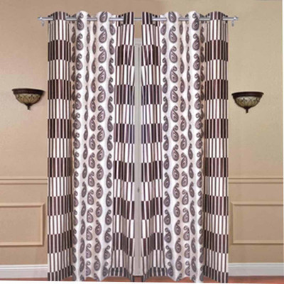 Soulful Creations 152 cm (5 ft) Polyester Semi Transparent Window Curtain (Pack Of 2)(Printed, Multicolor)