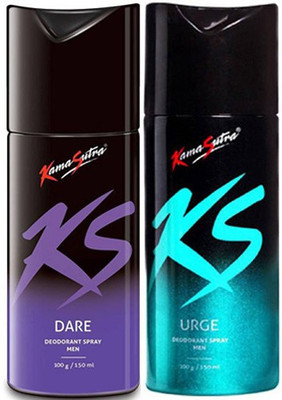 

KamaSutra Dare Urge Body Spray - For Men(300 ml, Pack of 2)