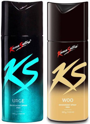 

KamaSutra Urge Woo Body Spray - For Men(300 ml, Pack of 2)