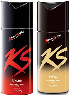 

KamaSutra Spark Woo Body Spray - For Men(300 ml, Pack of 2)