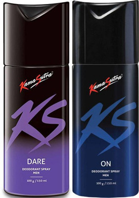 

KamaSutra Dare On Body Spray - For Men(300 ml, Pack of 2)