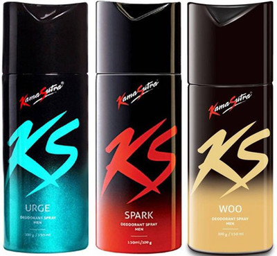 

KamaSutra Spark Urge Woo Body Spray - For Men(450 ml, Pack of 3)