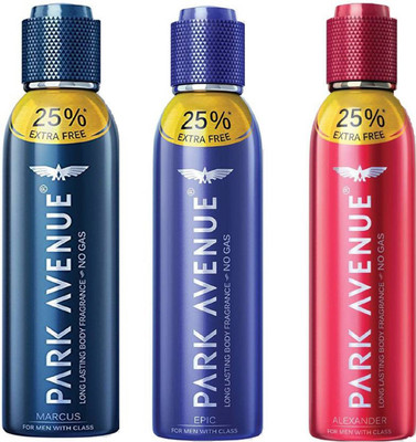 

Park Avenue murcus,alaxender Perfume Body Spray - For Men(450 ml, Pack of 3)