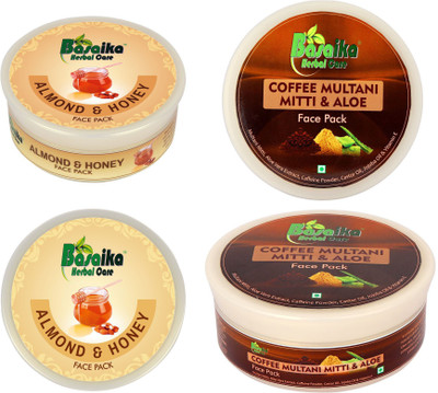 

Basaika Herbal Care Combo Face Pack 300 gms (Almond & Honey face pack & Coffee Multani Mitti & Aloe face pack)(300 g)