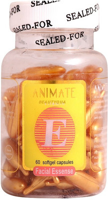 BeautyQua Skin Friendly Animate Alovera Vitamin E Facial Capsules for Skin Treatment 60 capsules(60 g)