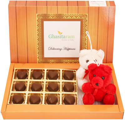 

Ghasitaram Gifts Sugarfree Chocolates Hearts with Teddies Combo(3)