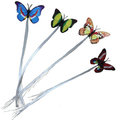 

eDUST Fashion Wear Color Changing Light Emitting Butterfly Braids Hair Fiber for Evening Parties (Pack of 4) Hair Accessory Set, Hair Clip, Hair Pin(Multicolor)