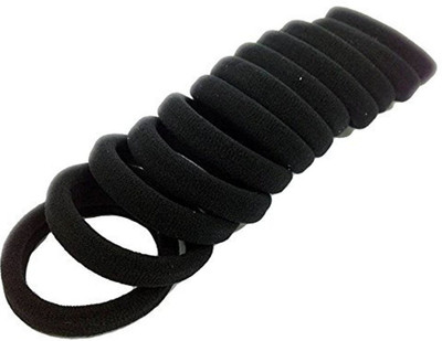 

Shining Angel Black Rubber Pony Round Hair Band For Women and Girls (1 Box Have 12 Band) Hair Band(Black)
