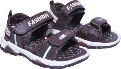 

FEETWELL Boys Velcro Sports Sandals(Brown