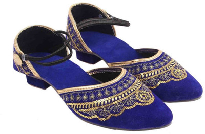 

Sanaya Girls Slip on Jutis(Blue