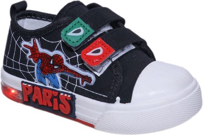 

FEETWELL Boys & Girls Velcro Sneakers(Black