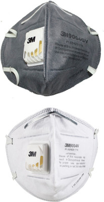 

Vezual 3M 9004GV (1 Pcs) Face safety valve Mask & 3M 9004V (1 Pcs) Face safety valve Mask for Protection against Pollution & Dust Mask and Respirator