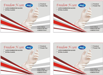 

Freedom N Care N Care Gloves C Latex Examination Gloves(Pack of 3)