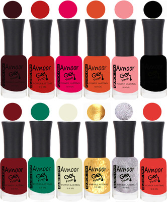 

Avnoor Velvet Matte Gel Nail Polish Combo 1390 Multicolor(Pack of 12)