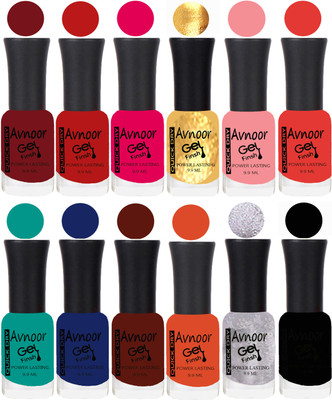 

Avnoor Velvet Matte Gel Nail Polish Combo 1344 Multicolor(Pack of 12)