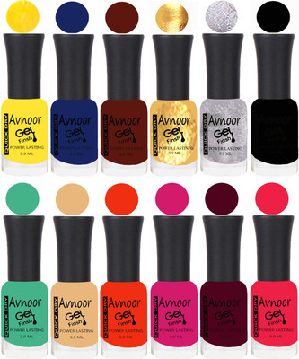 

Avnoor Velvet Matte Gel Nail Polish Combo 1532 Multicolor(Pack of 12)