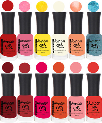 

Avnoor Velvet Matte Gel Nail Polish Combo 1354 Multicolor(Pack of 12)