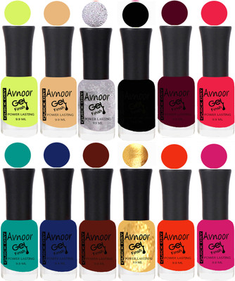 

Avnoor Velvet Matte Gel Nail Polish Combo 1442 Multicolor(Pack of 12)